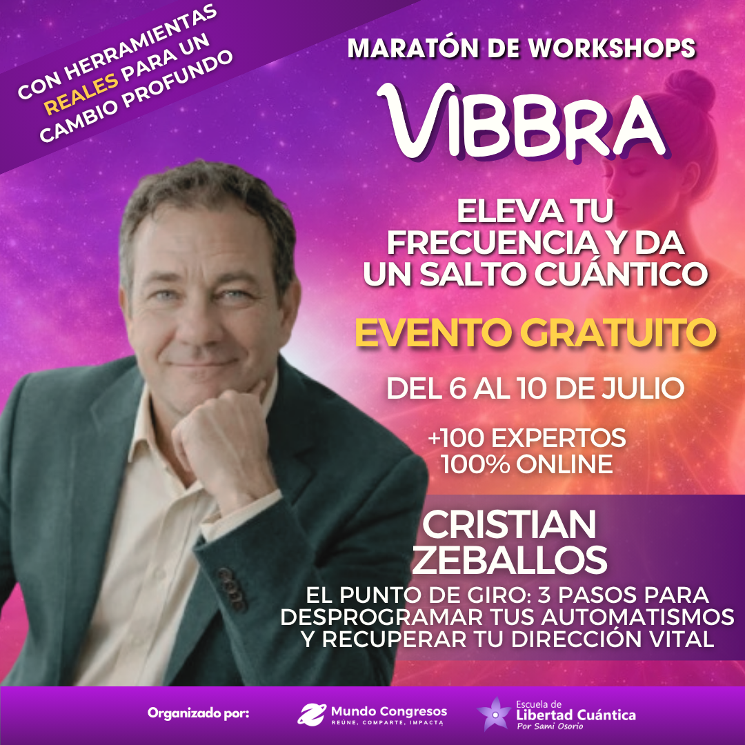 Imagen oficial de la conferencia de Cristian Zeballos